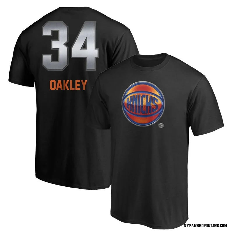 Black Youth Charles Oakley New York Knicks Midnight Mascot T-Shirt