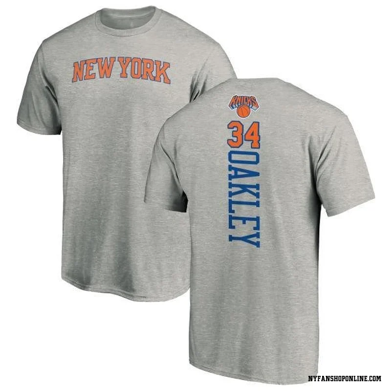 Men's Charles Oakley New York Knicks Ash Backer T-Shirt