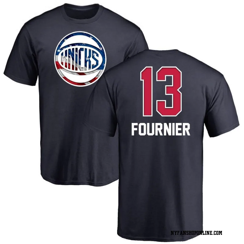 Evan Fournier Men's Baseball T-Shirt New York Basketball Evan Fournier New York Premiere WHT