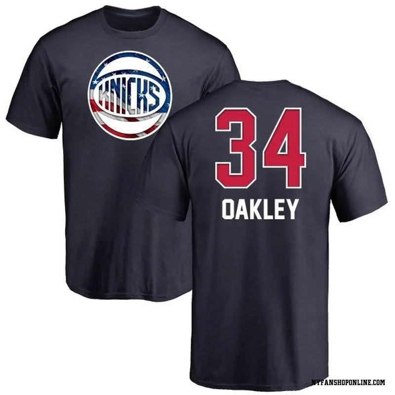 Navy Youth Charles Oakley New York Knicks Name and Number Banner Wave T-Shirt