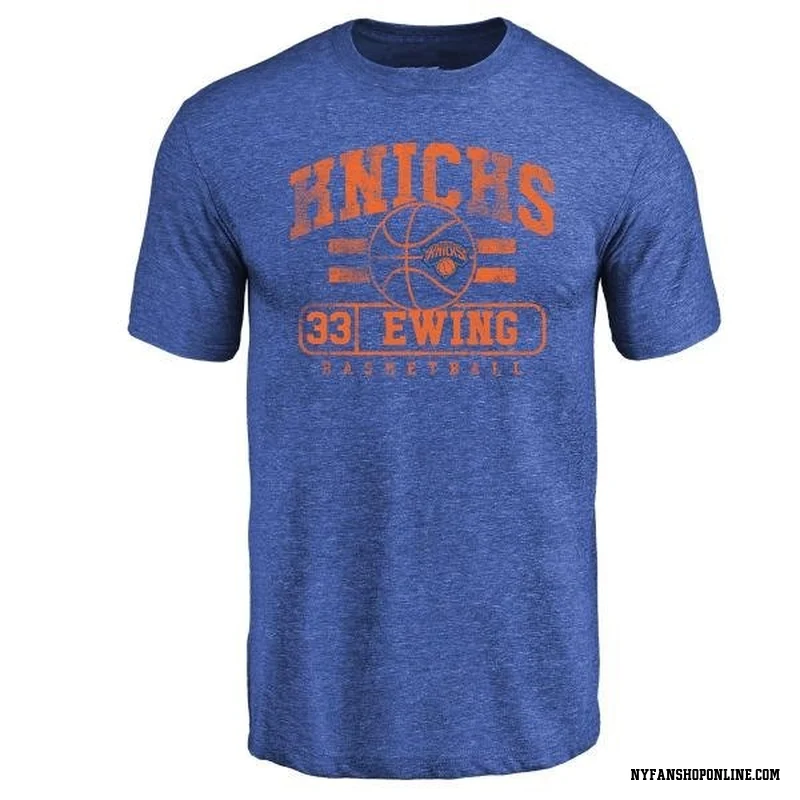 Royal Men's Patrick Ewing New York Knicks Baseline T-Shirt