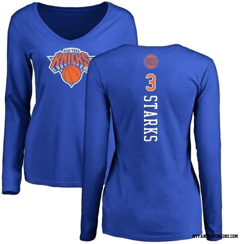 Royal Women's John Starks New York Knicks Backer Long Sleeve T-Shirt