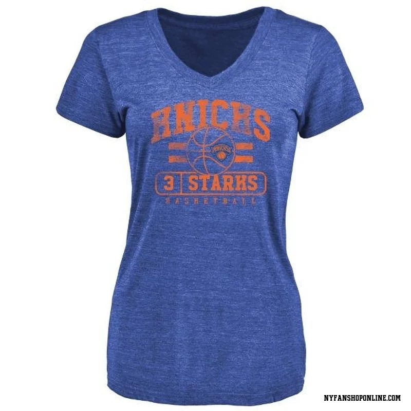 Royal Women's John Starks New York Knicks Baseline T-Shirt