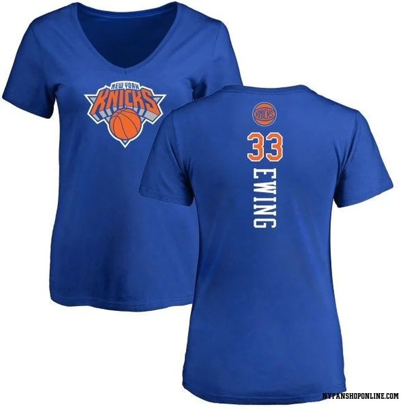 Royal Women's Patrick Ewing New York Knicks Backer T-Shirt