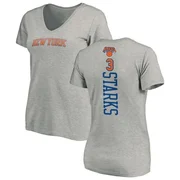 Women's John Starks New York Knicks Ash Backer T-Shirt