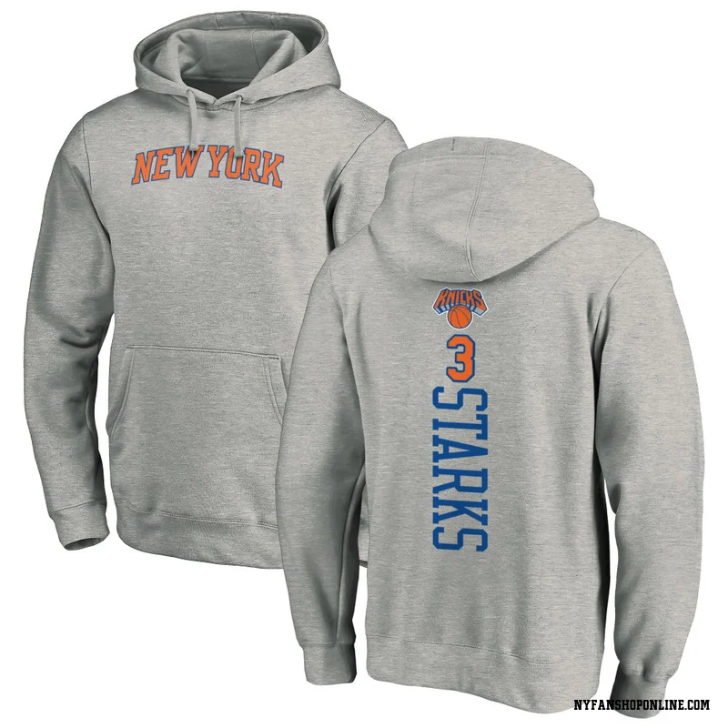 Youth John Starks New York Knicks Ash Backer Pullover Hoodie