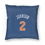 Blue New York Knicks  Larry Johnson  Pillow Cover (18 X 18)