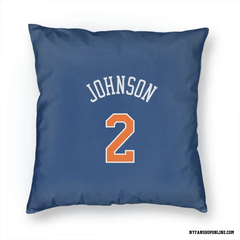 Blue New York Knicks  Larry Johnson  Pillow Cover (18 X 18)