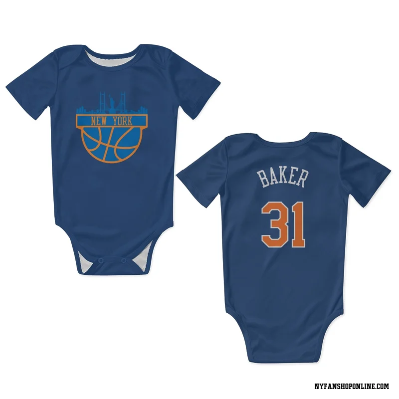 Blue New York Knicks  Ron Baker  Newborn & Infant Bodysuit