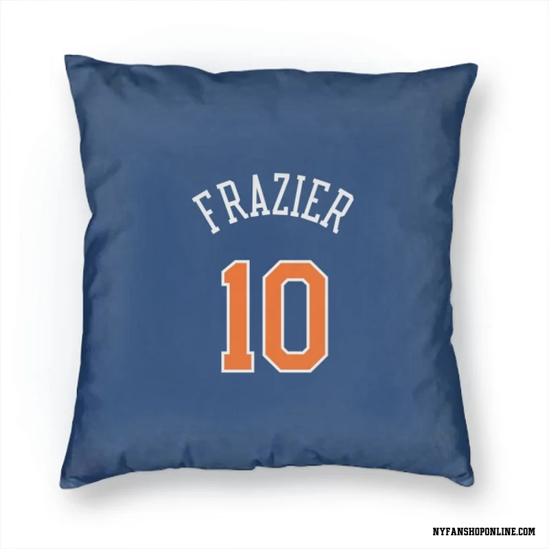 Blue New York Knicks  Walt Frazier  Pillow Cover (18 X 18)