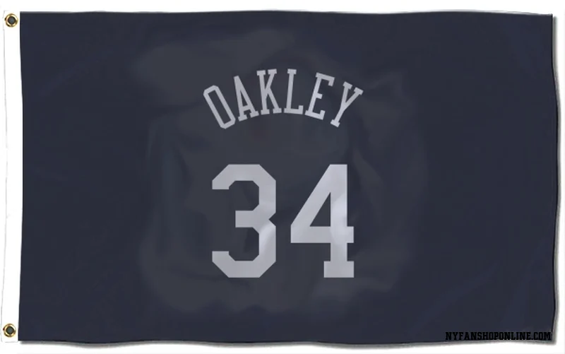 Navy New York Knicks  Charles Oakley  Flag (3 X 5)