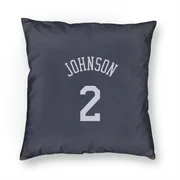 Navy New York Knicks  Larry Johnson  Pillow Cover (18 X 18)
