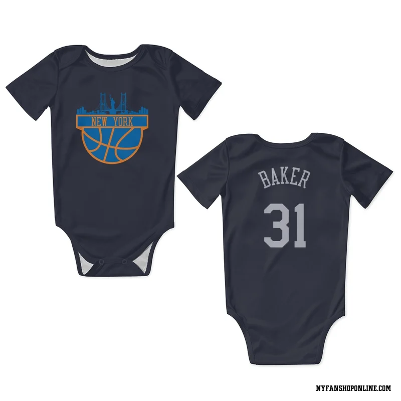 Navy New York Knicks  Ron Baker  Newborn & Infant Bodysuit