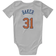 White New York Knicks  Ron Baker  Newborn & Infant Bodysuit